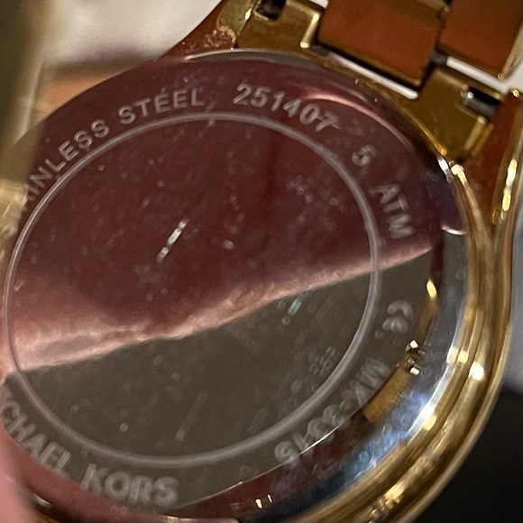 Women’s Michael Kors Gold Zebra Watch - Picture 6 of 6